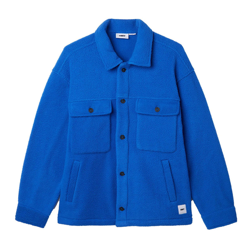obey 121160047 thompson shirt jacket surf blue