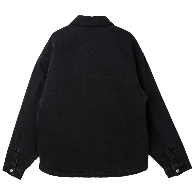 obey 121160049 painters denim jacket faded black