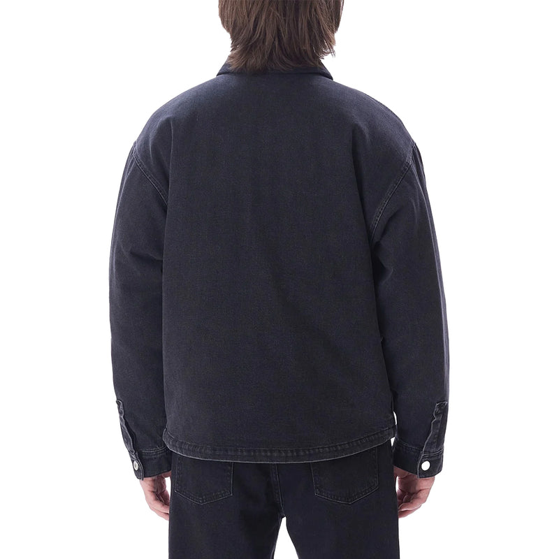 obey 121160049 painters denim jacket faded black