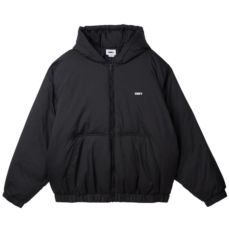 obey 121800547 retreat hooded jacket black