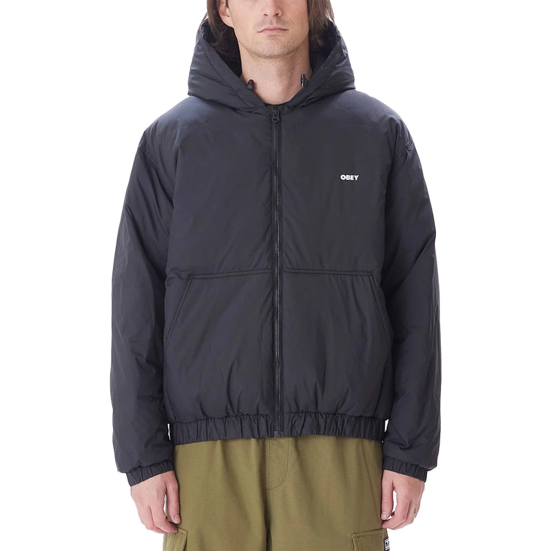 obey 121800547 retreat hooded jacket black