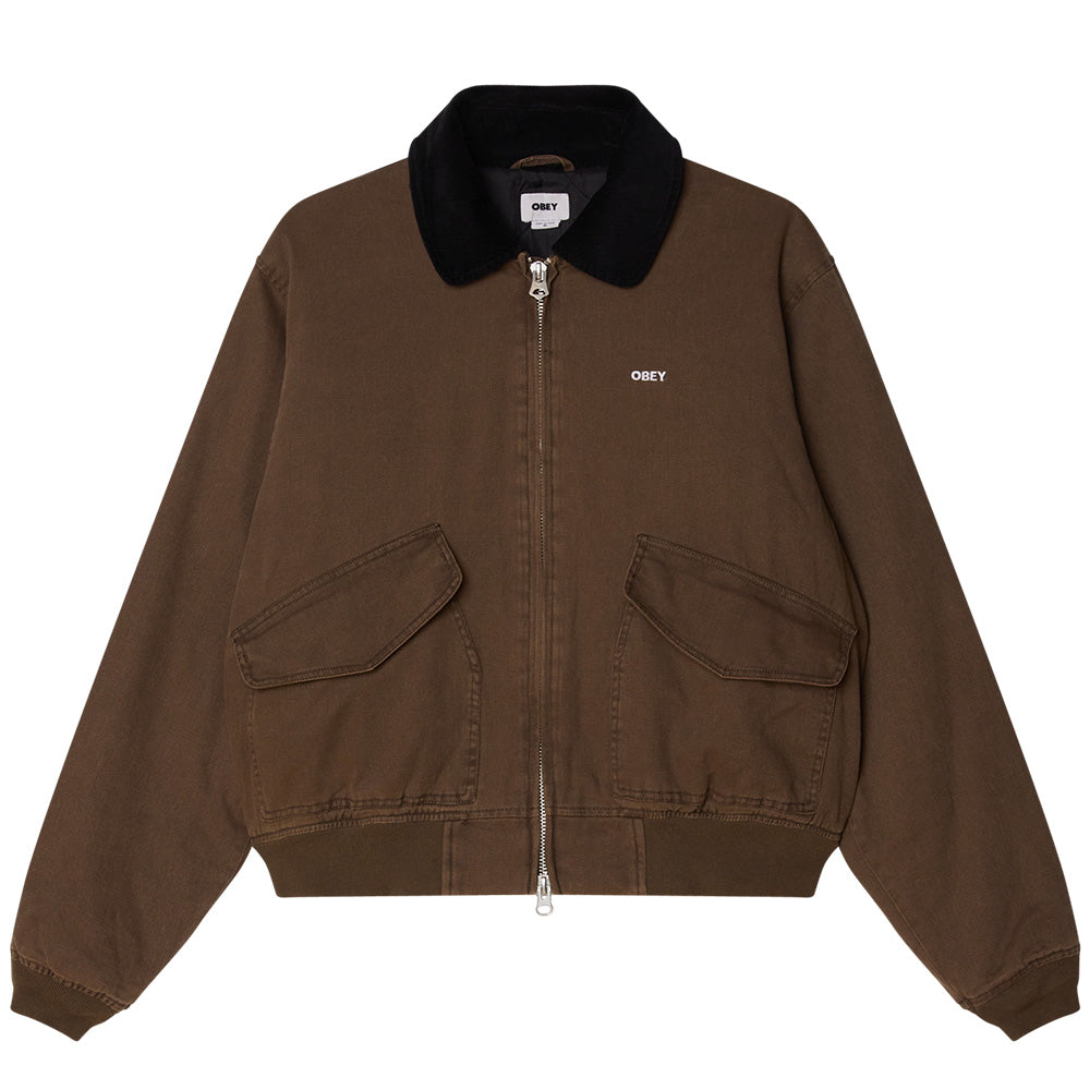 obey 121800602 fade wash cwu jacket wren faded wash