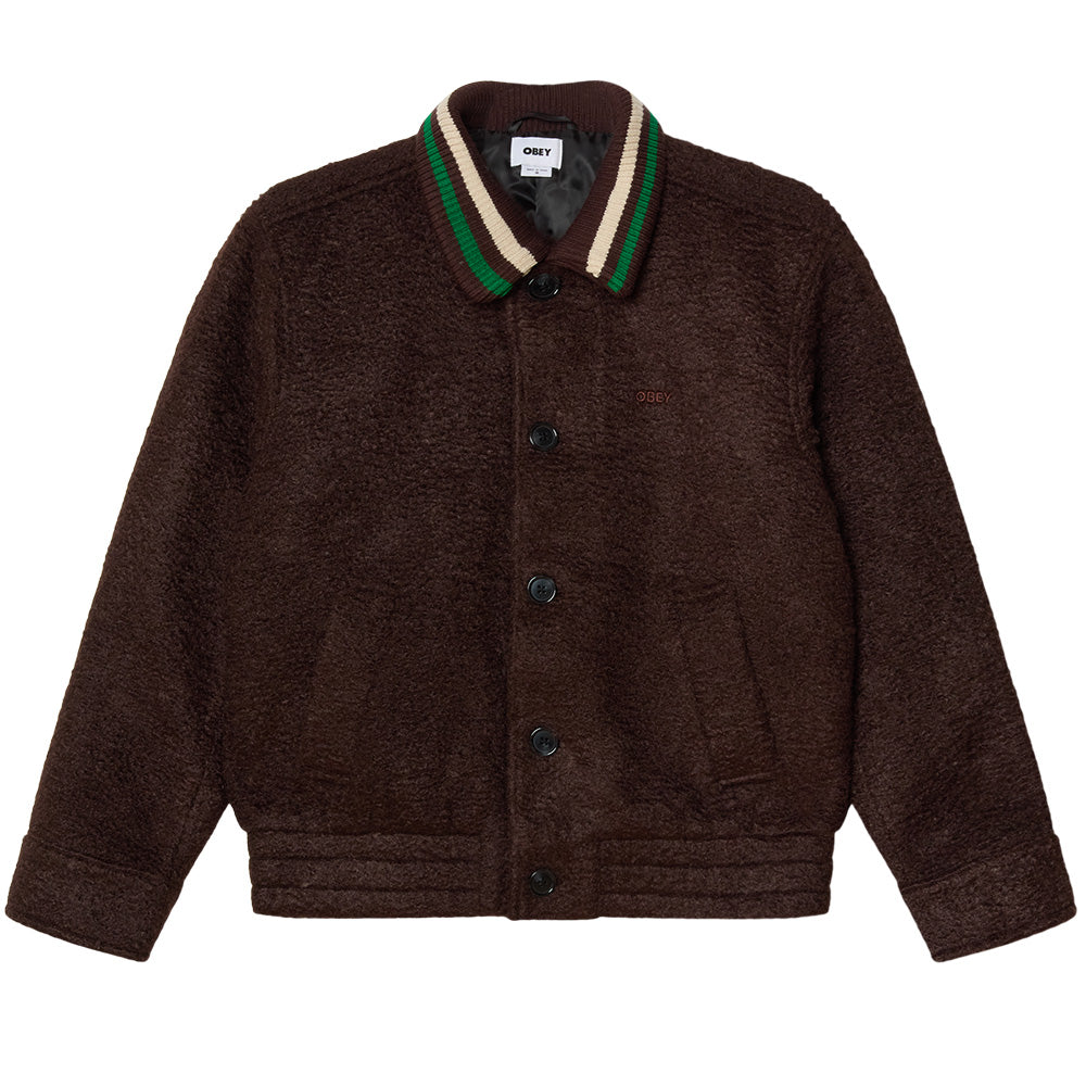 obey 121800603 arden blouson jacket java brown