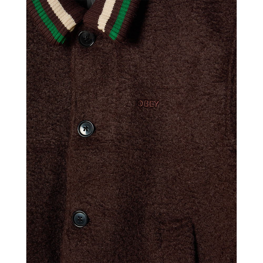obey 121800603 arden blouson jacket java brown