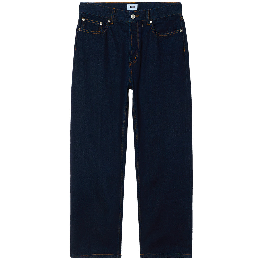obey 142010077 hardwork denim rinse indigo