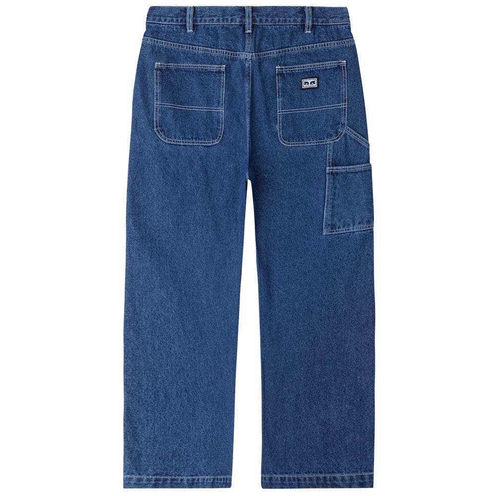 obey 142010078 hardwork carpenter denim stonewash indigo