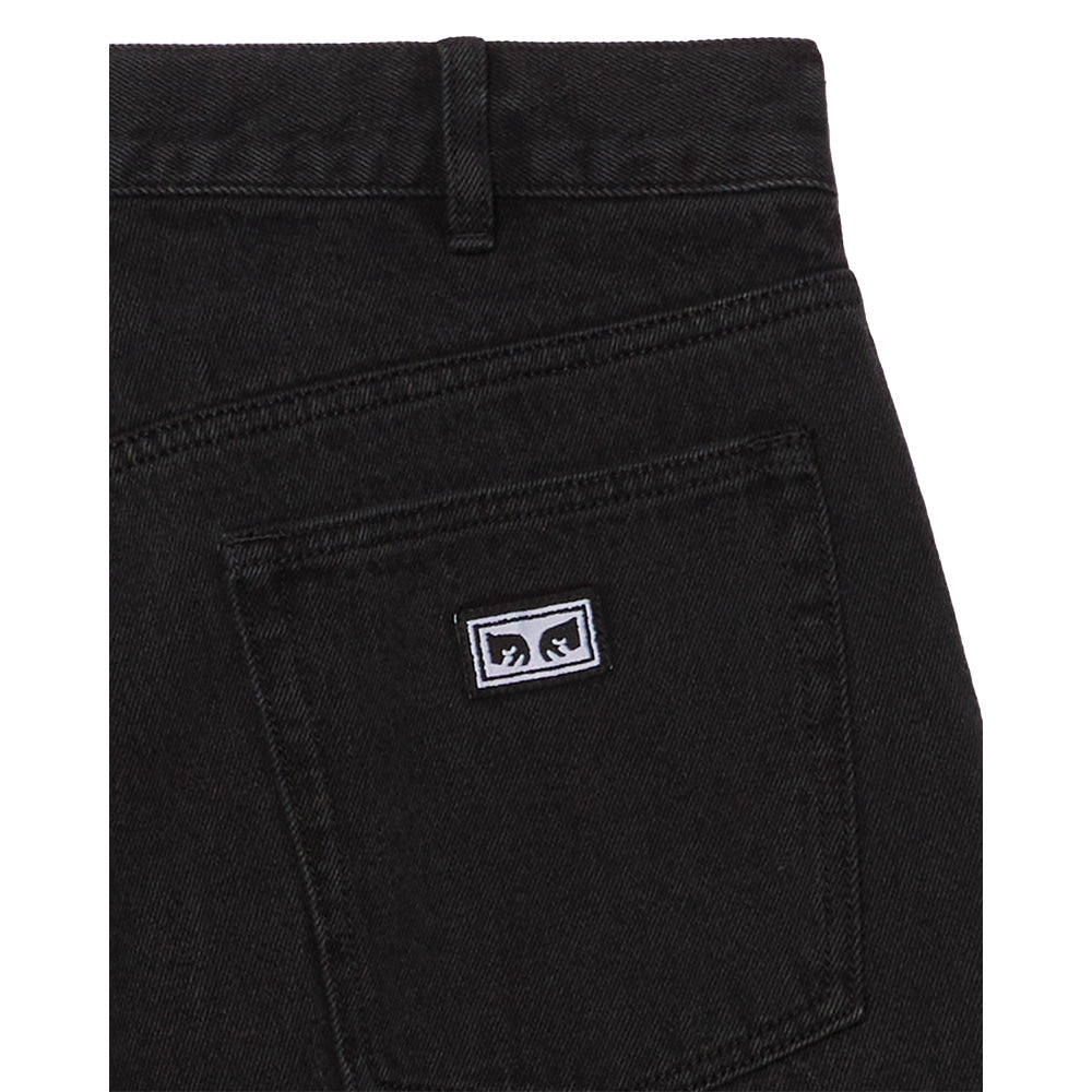 obey 142010087 bigwig baggy denim pant washed black