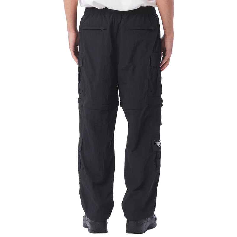 obey 142020209 rapture zip off cargo pant black