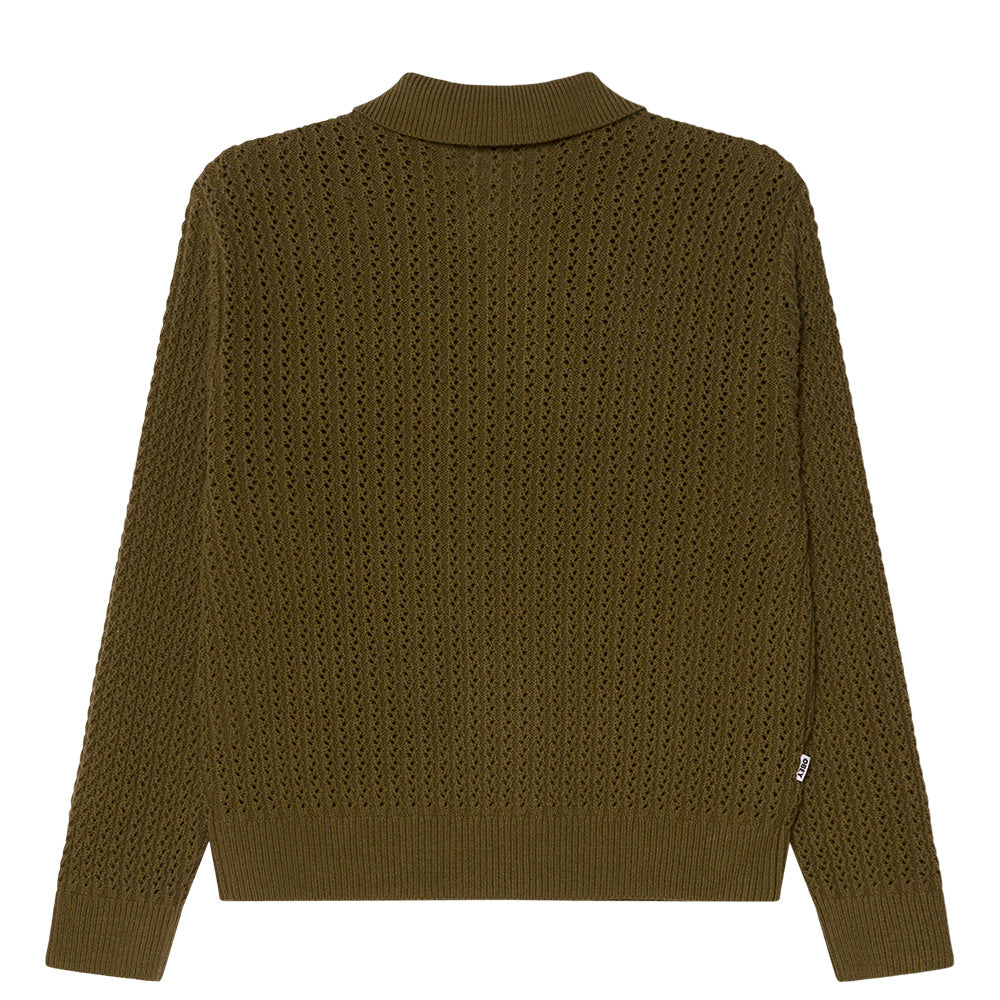 obey 151000112 duane polo sweater tea leaf