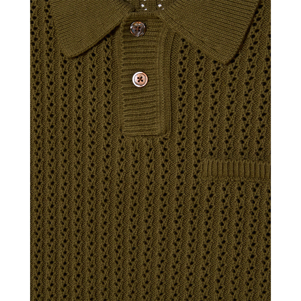 obey 151000112 duane polo sweater tea leaf