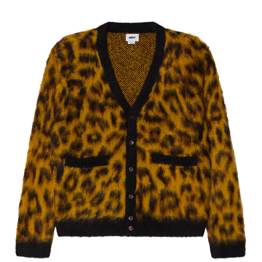 obey 151010025 patron cardigan leopard