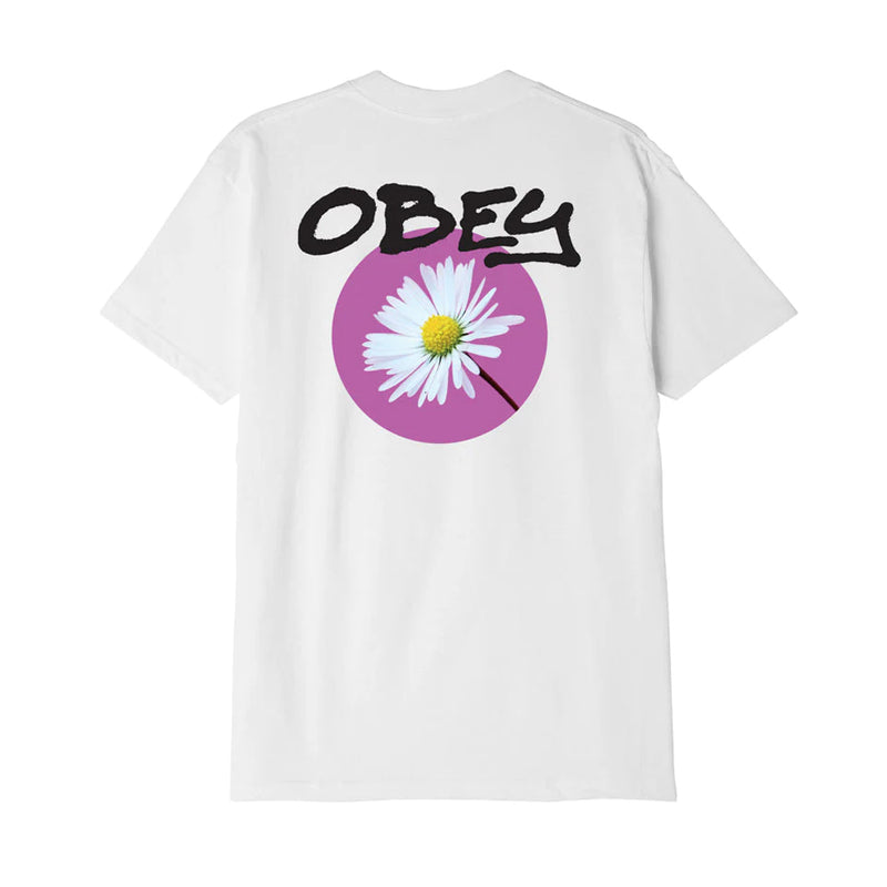 obey 165263542 obey daisy spray tee white