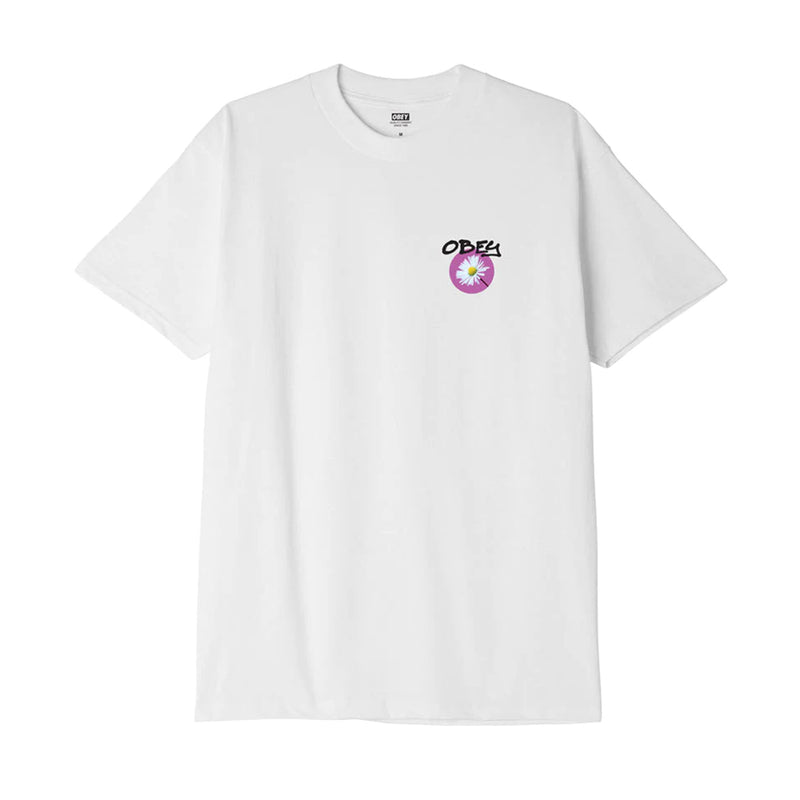 obey 165263542 obey daisy spray tee white