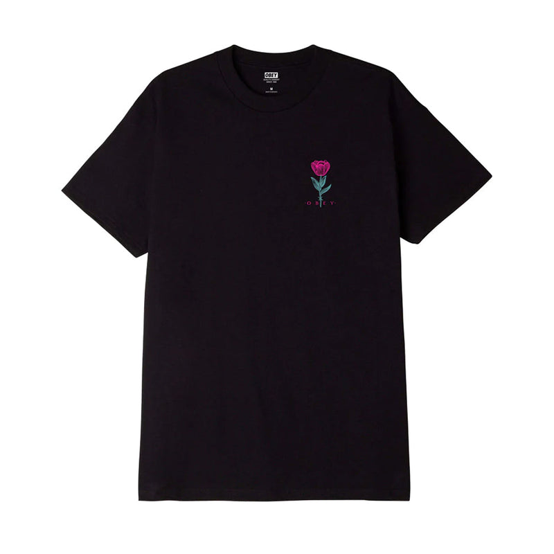 obey 165263591 obey barbwire flower tee black