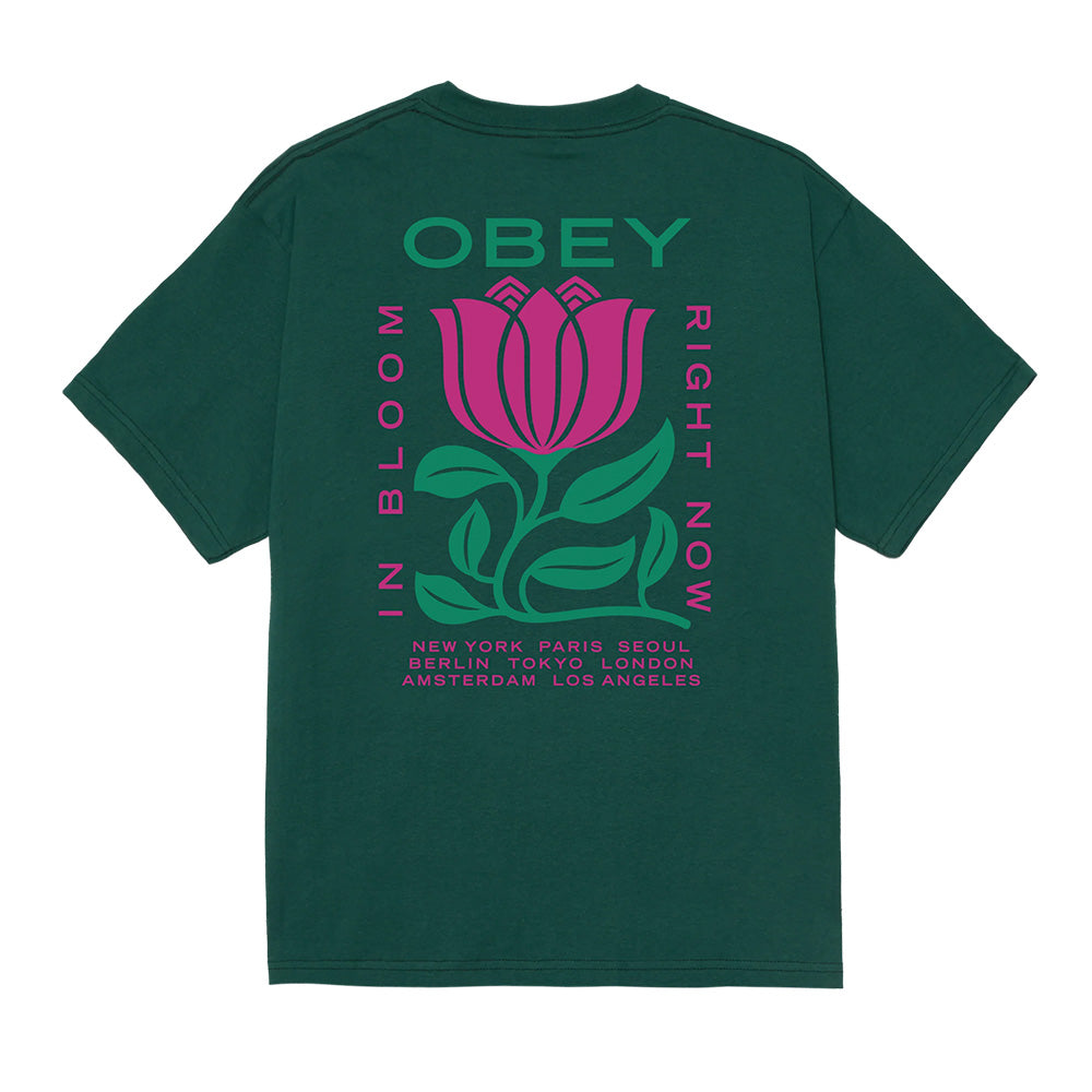 obey 165264329 in bloom tee shirt rainforest