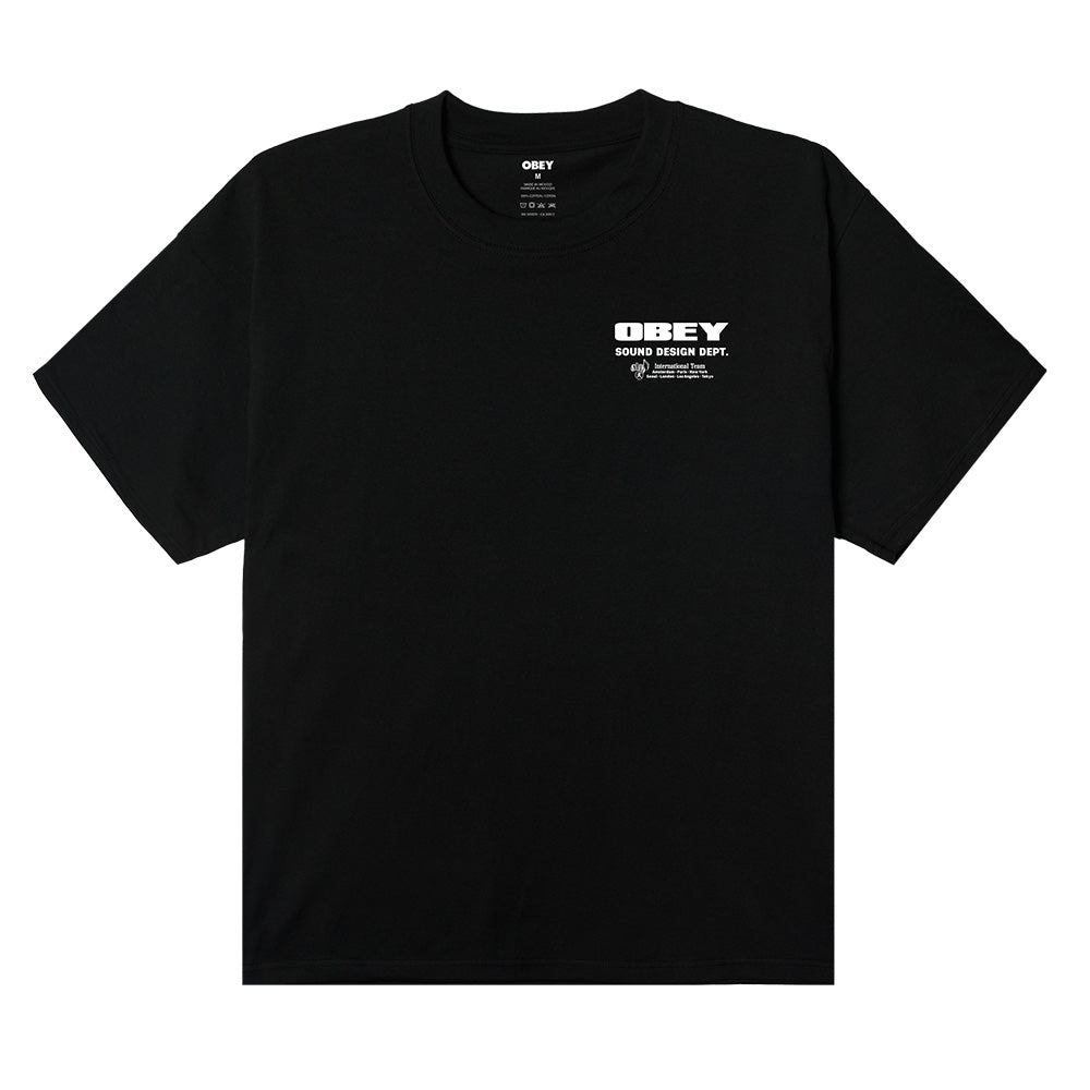 obey 168024358 sound design dept tee shirt black