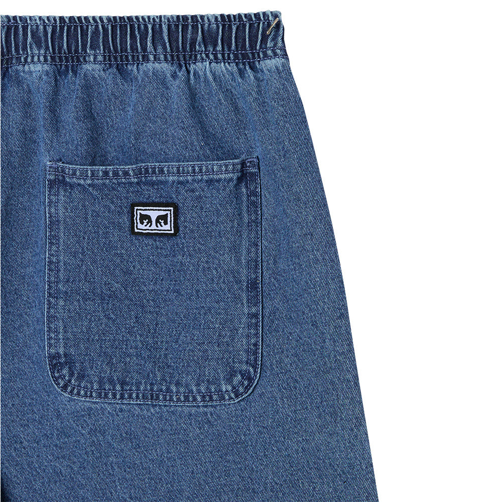 obey 172120138 easy denim short light indigo