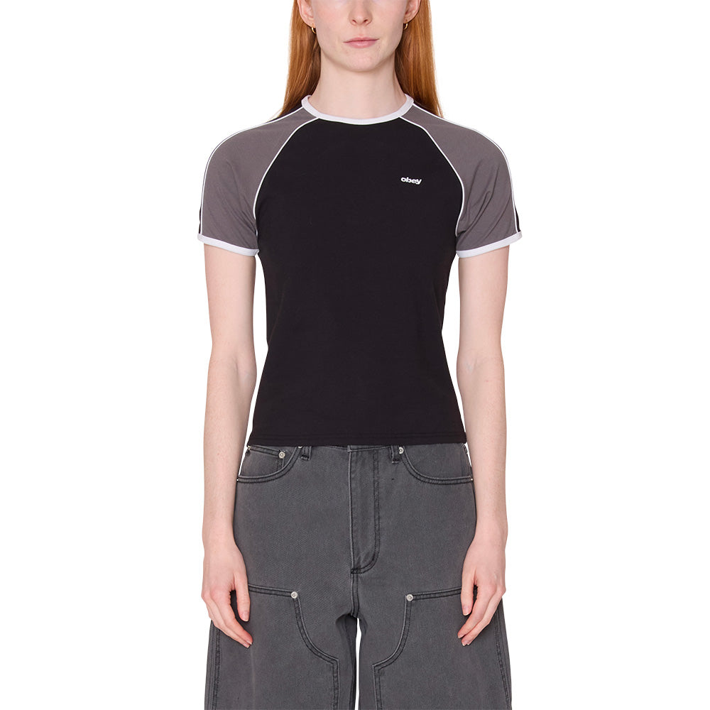 obey 231080166 replay raglan tee shirt digital black multi