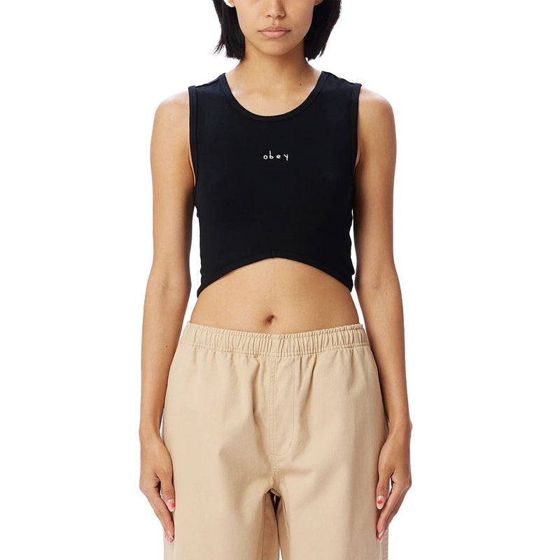obey 234050139 callie cropped tank black