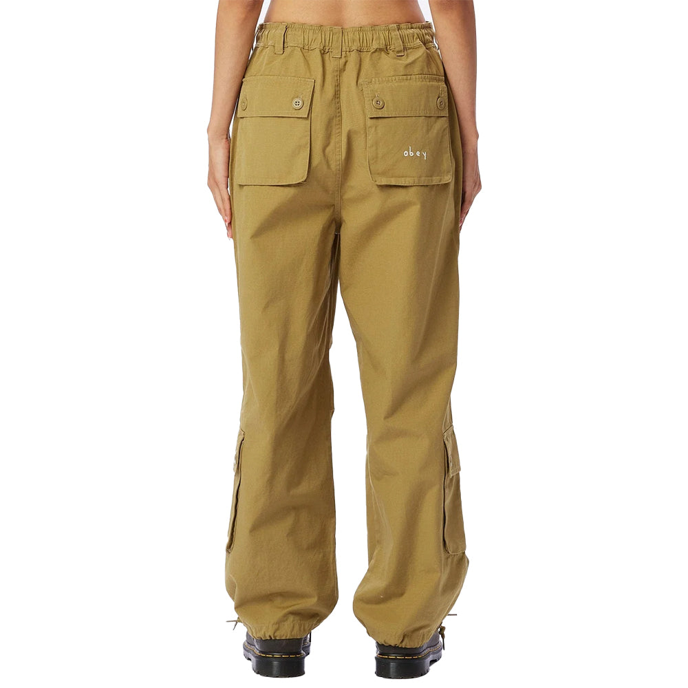 obey 242020096 raine utility cargo pant olive oil