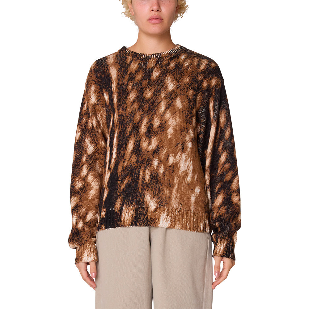 obey 251000135 fawn crew sweater fawn multi