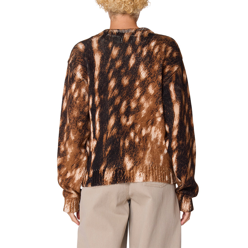 obey 251000135 fawn crew sweater fawn multi