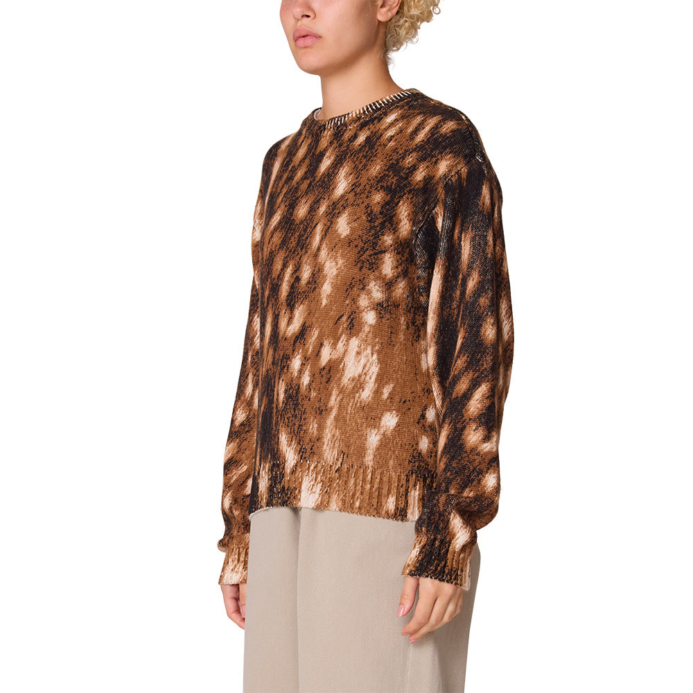 obey 251000135 fawn crew sweater fawn multi