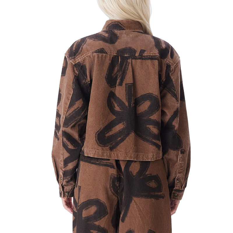 obey 281200123 obey nabi cord ls shirt catechu wood multi