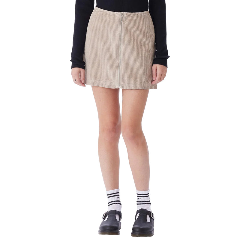 obey 411550109 obey greta skirt silver grey