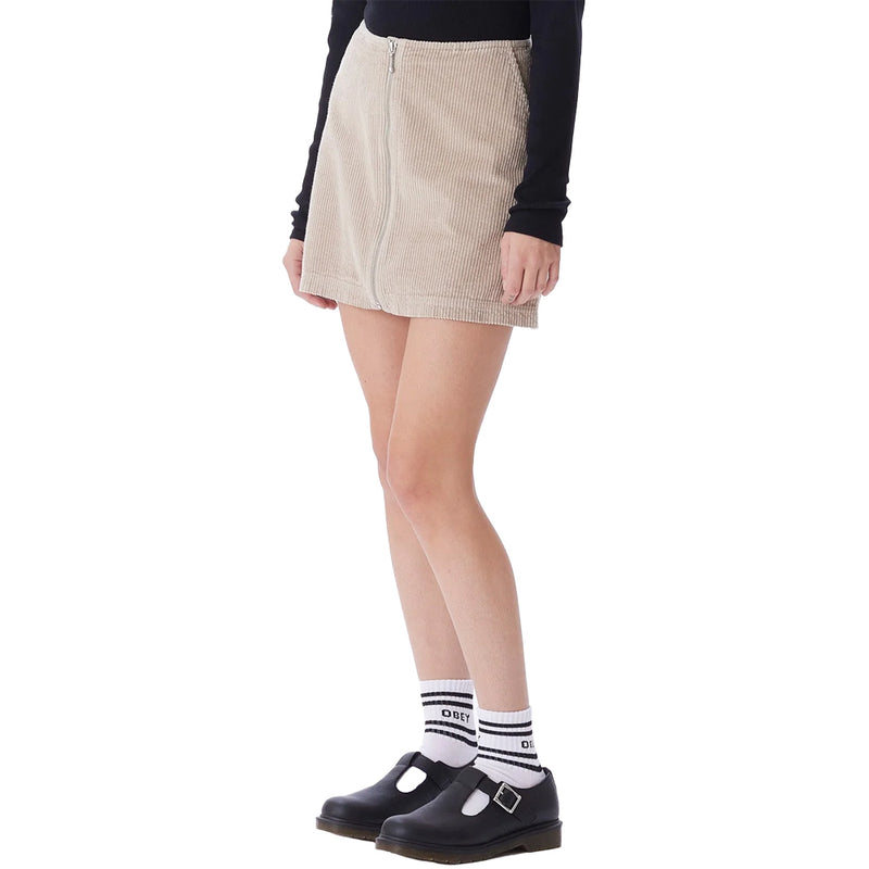obey 411550109 obey greta skirt silver grey