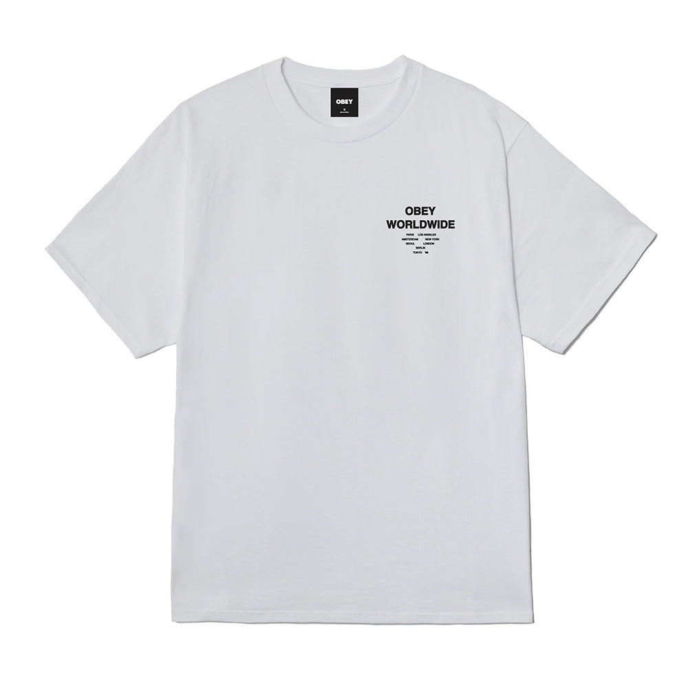 obey angels above tee white