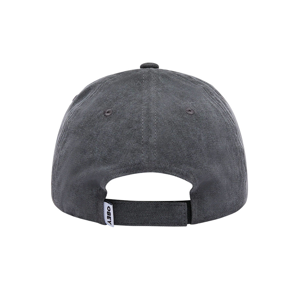 obey anti 6 panel velcro back pigment black