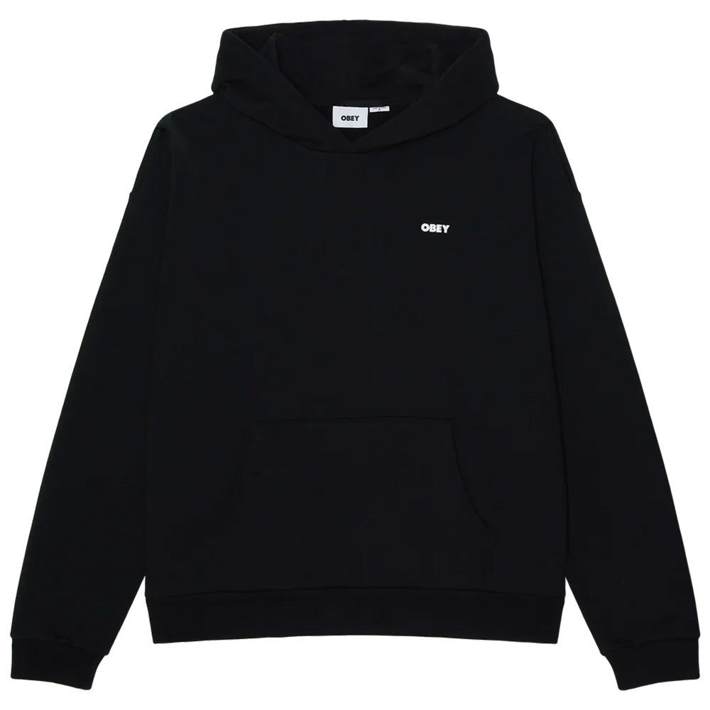 OBEY OBEY BOLD ICON EXTRA HEAVY HOOD // BLACK