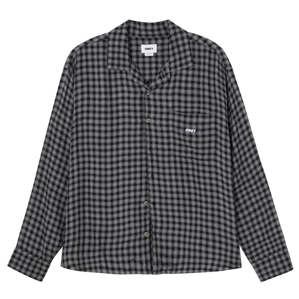 obey flynn woven shirt rosin multi