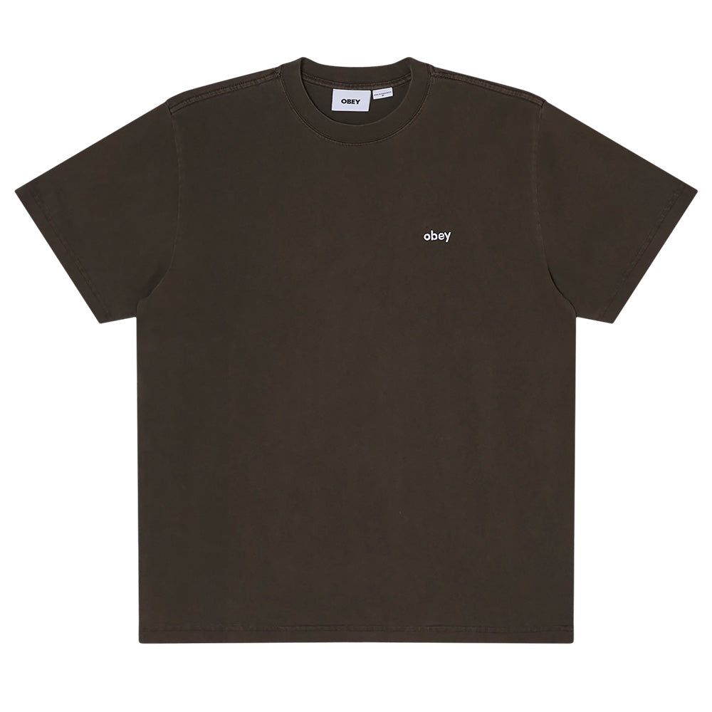 obey lowercase pigment tee ss pigment black olive