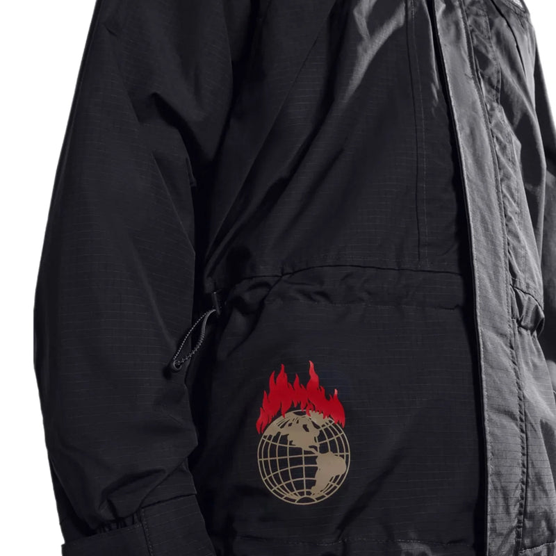 obey na4hmh obey x napapijri donʼt just watch it burn dru jacket black