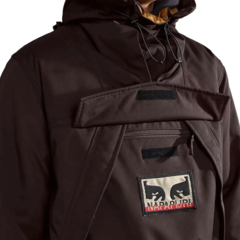 obey na4hmj obey x napapijri donʼt just watch it burn skidoo dark brown