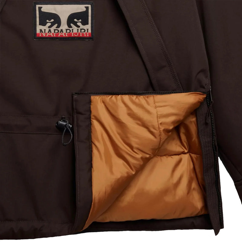 obey na4hmj obey x napapijri donʼt just watch it burn skidoo dark brown