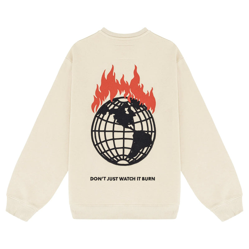 obey nahmg obey x napapijri donʼt just watch it burn crew cream