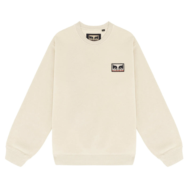 obey nahmg obey x napapijri donʼt just watch it burn crew cream