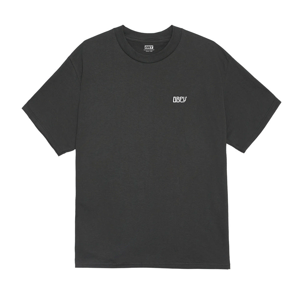 OBEY PEACE NOW BUTTERFLIES CLASSIC T-SHIRT // VINTAGE BLACK