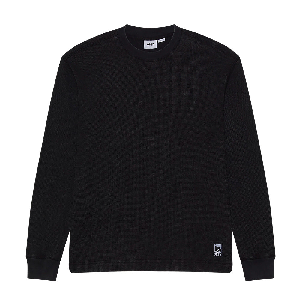 OBEY OBEY POST THERMAL LONGSLEEVE // DUSTY BLACK LIMO