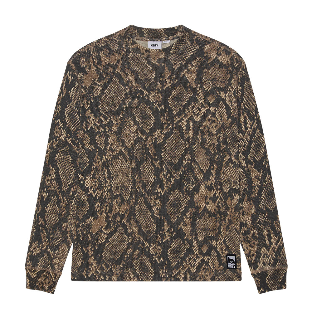 OBEY OBEY POST THERMAL LONGSLEEVE // DUSTY VINTAGE RATTLE SNAKE