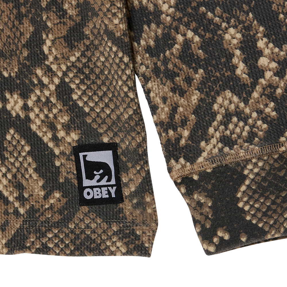 OBEY OBEY POST THERMAL LONGSLEEVE // DUSTY VINTAGE RATTLE SNAKE