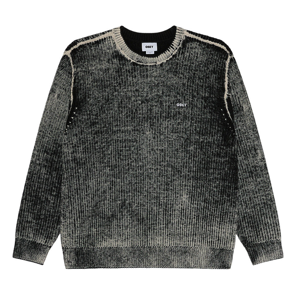 OBEY OBEY SPRAY EFFECT SWEATER // DARK BLACK MULTI