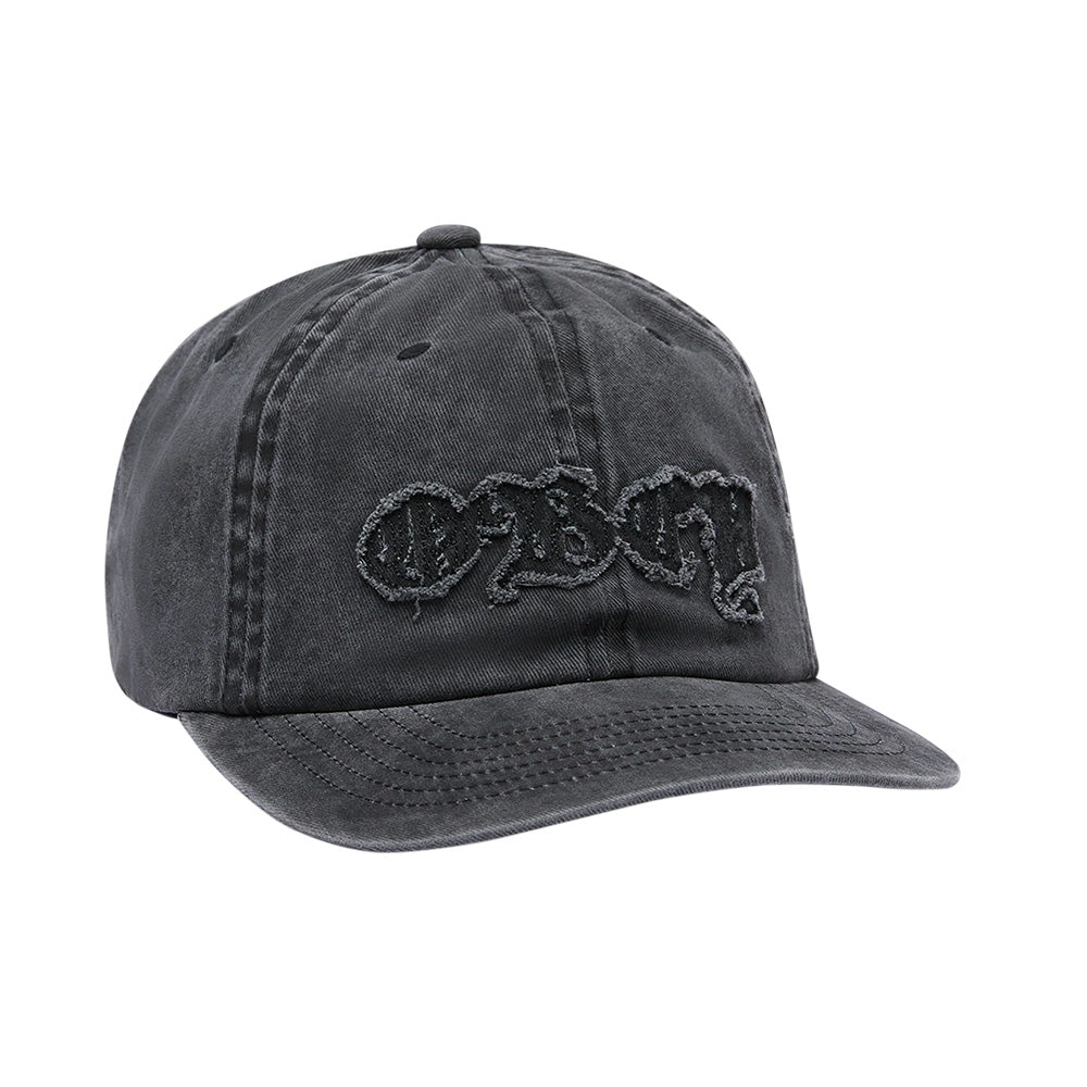 obey static 6 panel velcro back pigment black