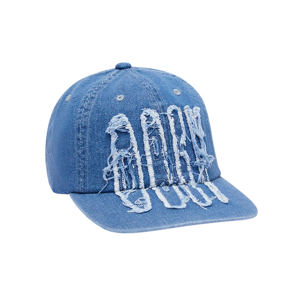 obey supernova 6 panel denim velcro back light indigo