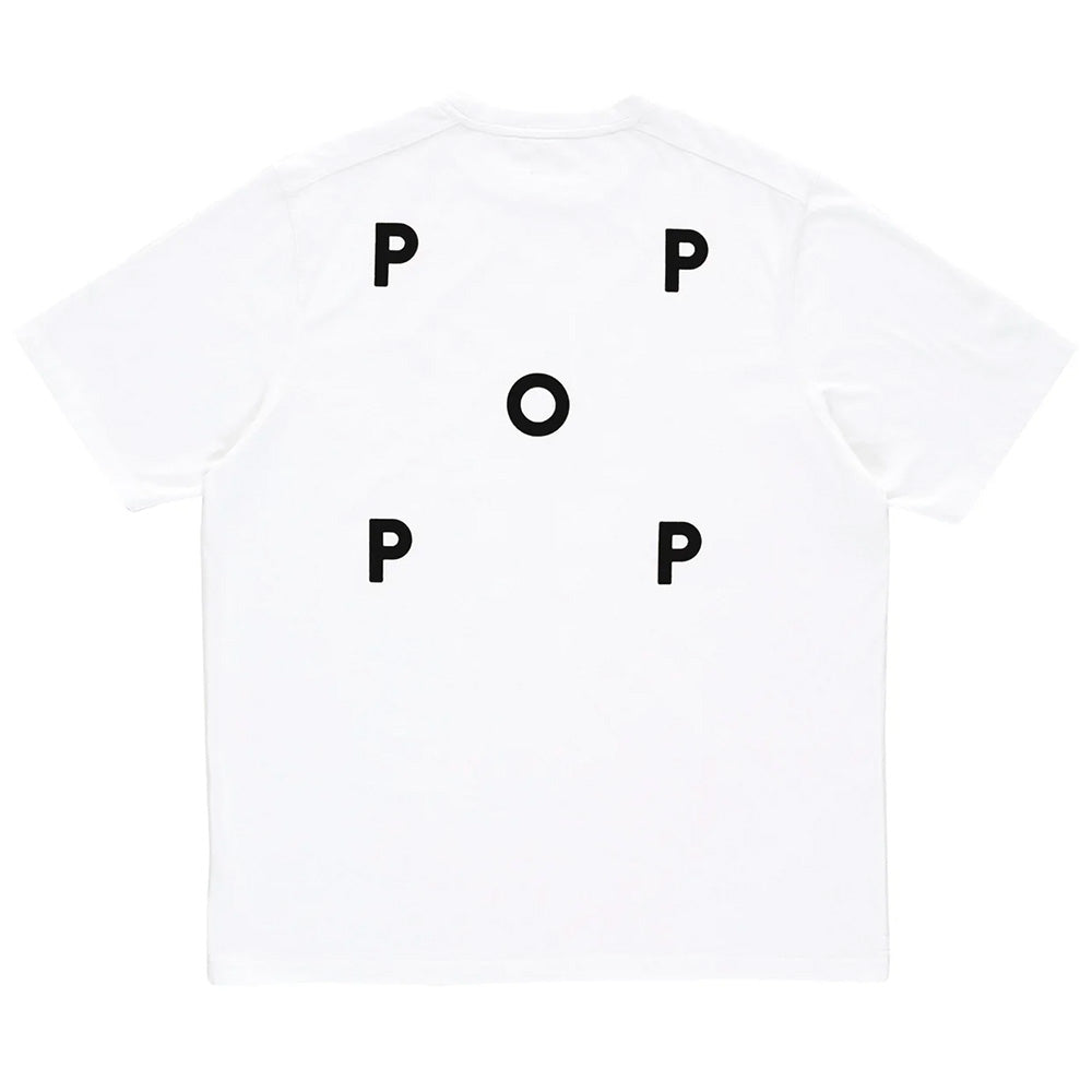 pop trading company nos01 logo t shirt white