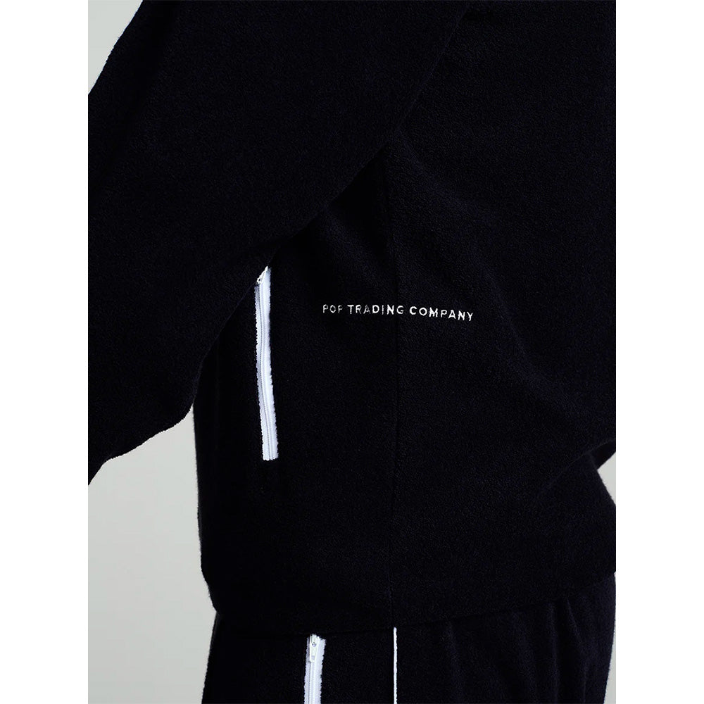 pop trading company popss26507 terry cub track top black