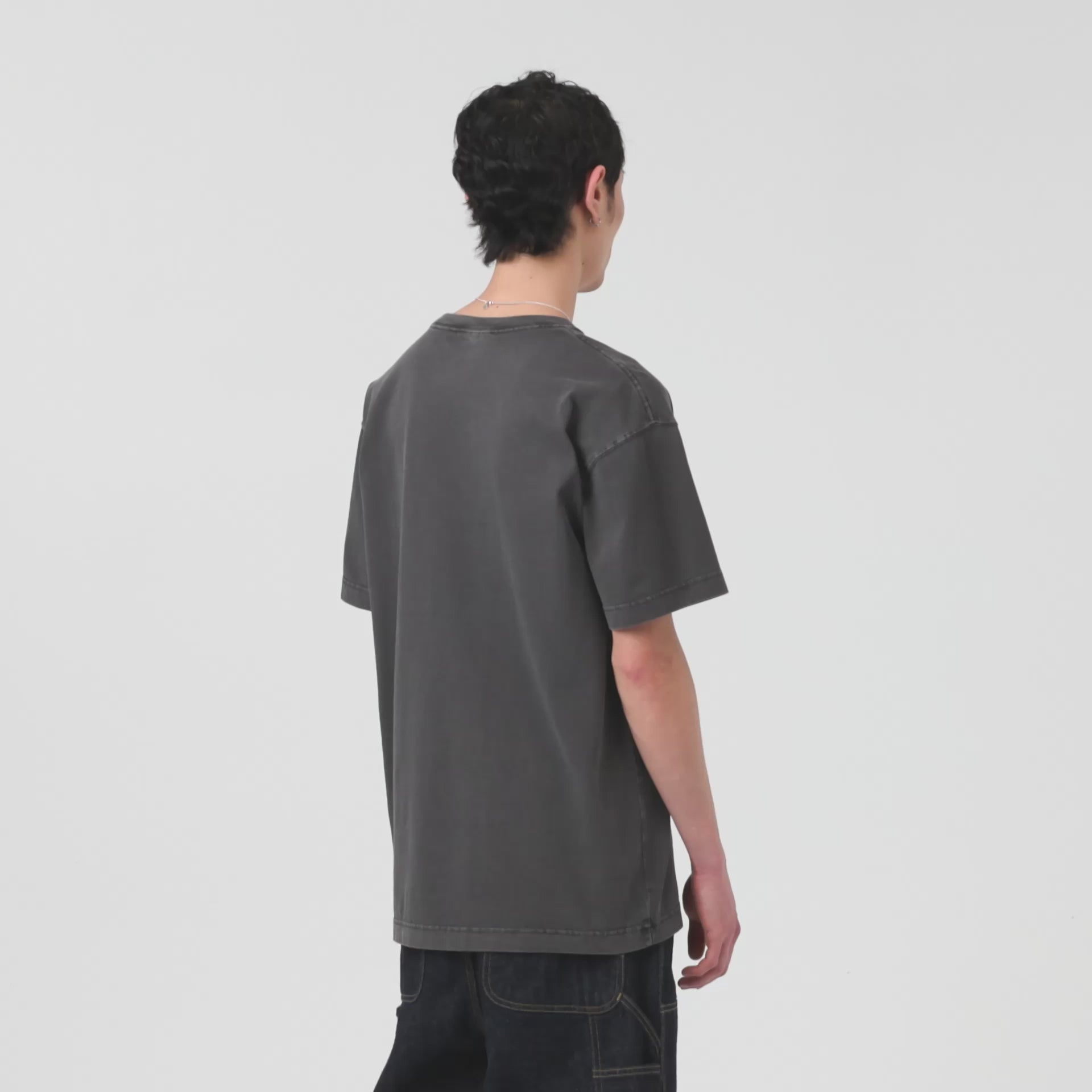 CARHARTT WIP S/S NELSON T-SHIRT // BLACK GARMENT DYED